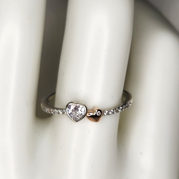 Sweetheart S925 Double Heart Band - Picture 2 of 2